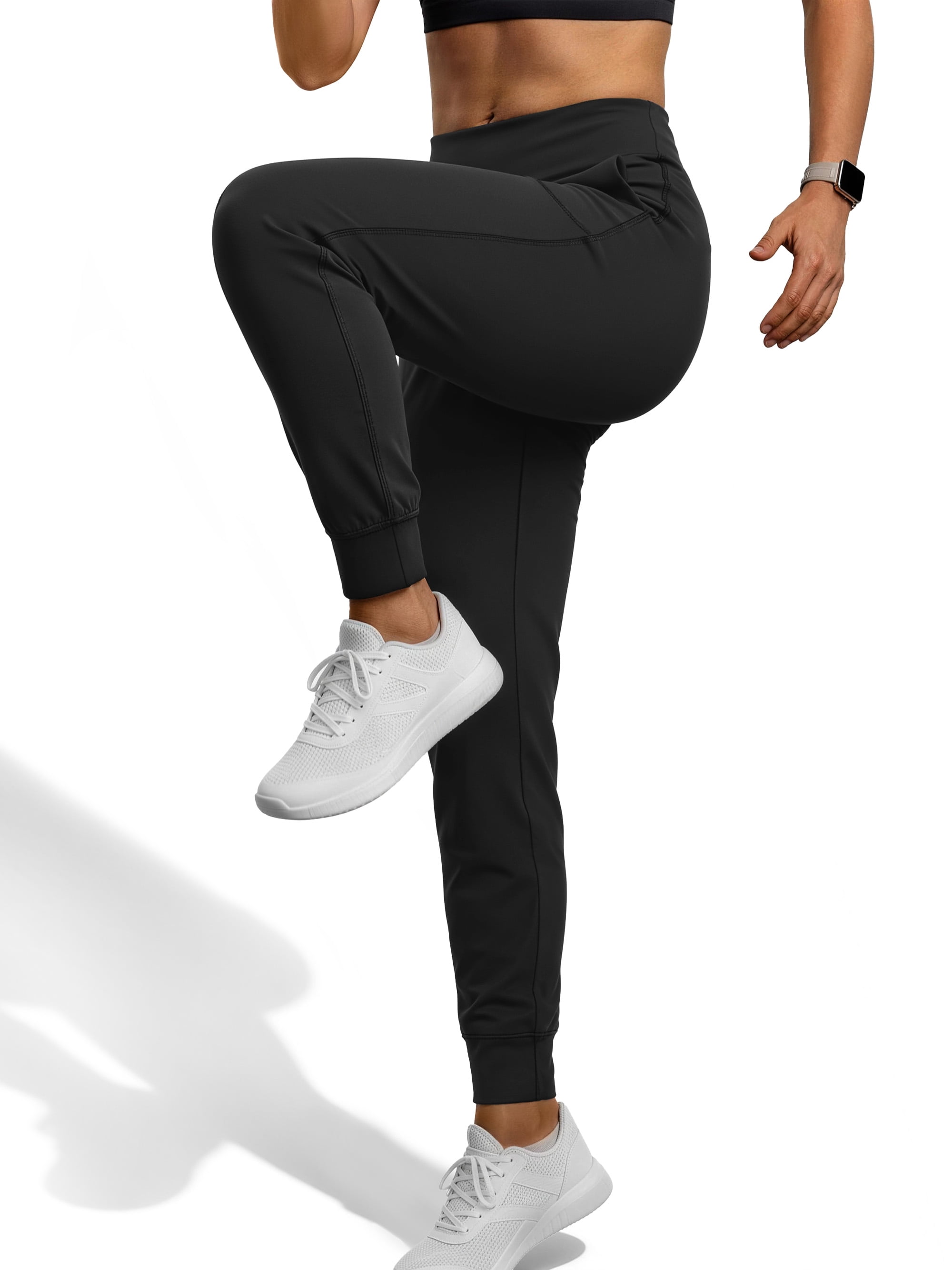 Rosvigor Yoga Women Joggers Athletic Pants for Women Elastic High Waisted Tapered Casual Pants with Pockets