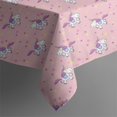 thumbnail image 5 of Pink Cartoon Unicorn Star Pattern Square Tablecloth,Waterproof Square Table Cover,Wipeable Spillproof Washable Table Cover for Home Kitchen Party Decor 42"X42"(107x107cm), 5 of 6