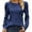 Blue, variant on Timegard Tops for Women Ribbed Puff Long Sleeve Comfy Blouse Shirts Dressy Casual Tunic Tops Fall Travel