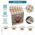 thumbnail image 6 of Easter Table Runner 72 Inches, Farmhouse Spring Bunny Cow Carrots Egg Brown Plaid Bed Runner Dresser Scarves Tabletop for Indoor Outdoor Parties/Ceremony/Banquet, 18" x 72", 6 of 8