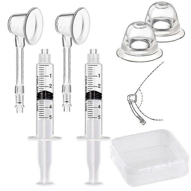 2 Pcs Nipple Puller Nipple Aspirator Corrector Women Nipple Suckers For Flat Nipples