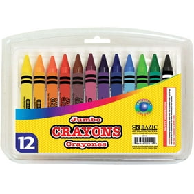 BAZIC Crayons Jumbo 12 Color, Non Toxic Drawing Crayon (12/Pack), 1-Pack