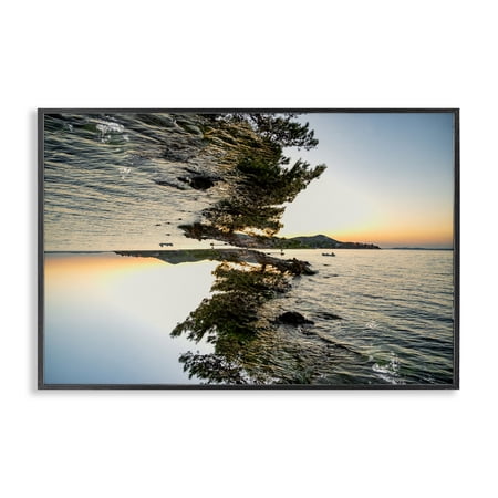 Stupell Industries Surrealist Nature Sunrise Black Framed Giclee Art design by Robin Vandenabeele 20 x 30