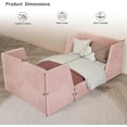 thumbnail image 5 of Toddler Bed Frame, Children Wood Toddler Bed for Ages 18+ Months Old Kids with Removable Safety Guard Rails, Low to Ground Design, Certified Fabric Beds (Pink)…, 5 of 7