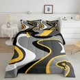 thumbnail image 2 of Feelyou Vintage Square Adult Twin Comforter Sets, Grey Abstract Ombre Bedding Set, 2pcs, 2 of 8