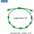 thumbnail image 2 of 10 Pcs Adjustable Cord Bracelet String, 7 Knot Good Luck Handmade Braided String Protection for Women DIY Wrist Jewelry Making, 13-26cm Long, 2 of 5
