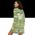 thumbnail image 2 of FORMRS Womens Long Sleeve Nightgowns Crew Neck Sleep Shirt Soft Pajamas Sizes S-3XL, Green Martini Glass, 2 of 8