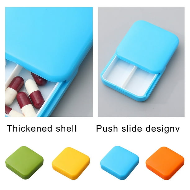 Maoww Pill Case 2 Grids Cute Dust Proof Daily Pills