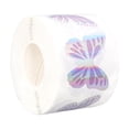 thumbnail image 2 of Butterfly Laser Holographic Round Sticker Labels | 1 Inch Self-Adhesive | Multicolor Paper | 500 Pack | Decorative Sealing for Gifts, Scrapbooking, Crafts | Easy Peel | 5.1x5.1x2.7cm, 2 of 7
