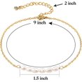 thumbnail image 2 of 1 pieza (oro) cadena para el pie de perlas naturales de agua dulce, tobillera bohemia hecha a mano, pulsera tobillera de perlas, cadena para siempre, joyería para pies para mujeres y niñas Sailing Electrónica, 2 of 5