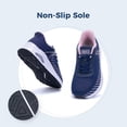 thumbnail image 2 of Women's Wide Walking Shoes Slip On WideToe Box Tennis Sneakers Atheltic Running Shoes NavyPink Size 9, 2 of 3
