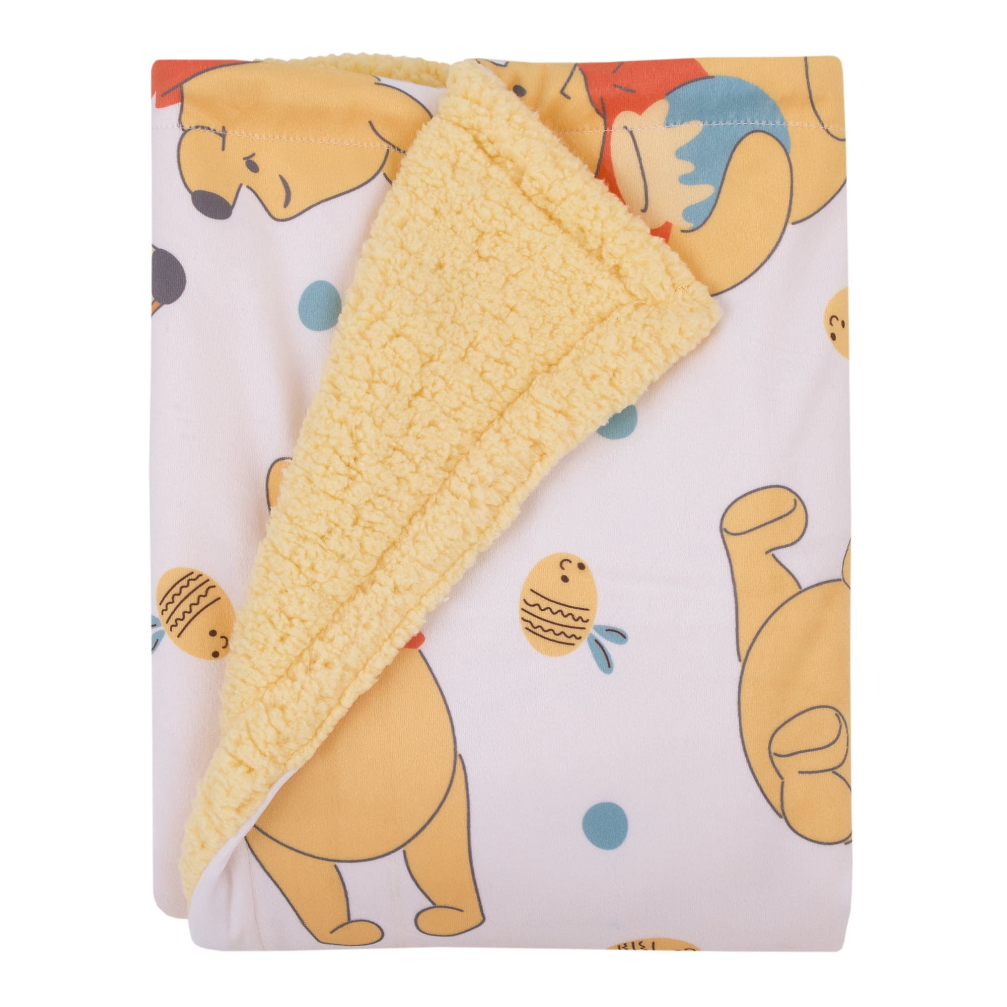 Disney Winnie the Pooh Summertime Fun Sherpa Baby Blanket