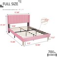 Upholstered Platform Bed Frame Full Size with Headboard Mattress