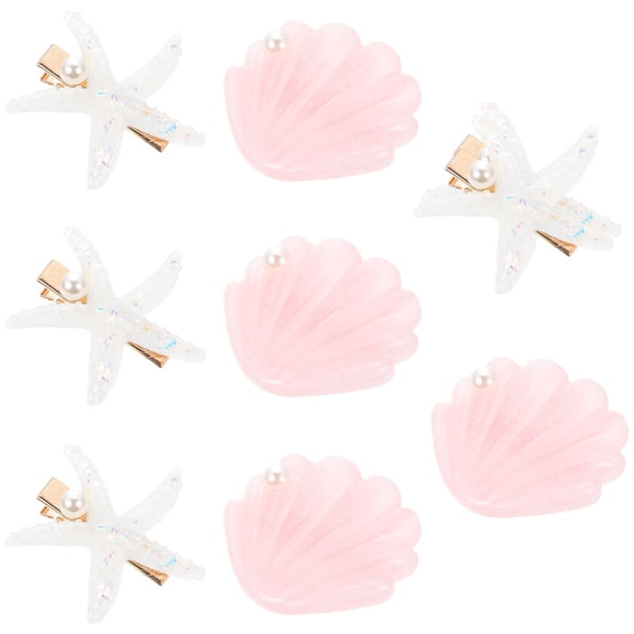 LOLIPPYY 8pcs Mermaid Hair Accessories for Girls Beach Parties
