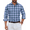 Blue Green Plaid, variant on COOFANDY Mens Long Sleeve Wrinkle Free Shirts Casual Button Down Slim Fit Dress Shirt