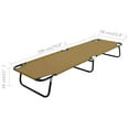 thumbnail image 4 of vidaXL Chaise Longue Pliante Taupe Acier, 4 of 5
