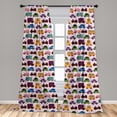 thumbnail image 5 of Ambesonne Cars Curtains, Cartoon Vehicle Design, Pair of 28"x84", Multicolor, 5 of 5