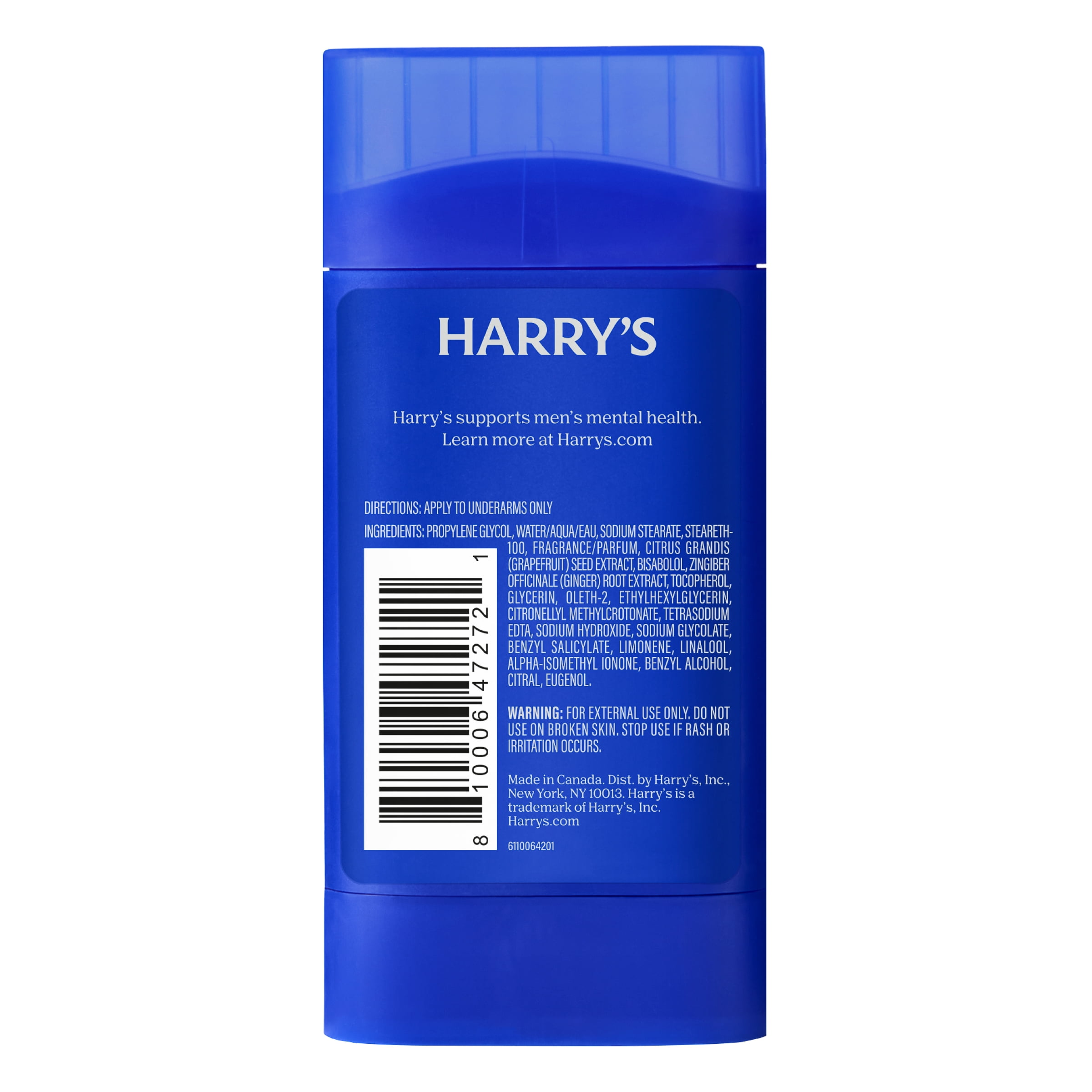 Harry's Men's Deodorant - Odor Control Deodorant - Aluminum-Free - Redwood (6 Pack)