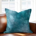 thumbnail image 2 of Graffiti Effects Modern Art Throw Pillow Cover Retro Turquoise Watercolor Cotton Linen Cushion Cover Throw Pillow Case with Invisible Zipper for Couch Sofa Bed Chair Car 20x20 Inch, 2 of 11