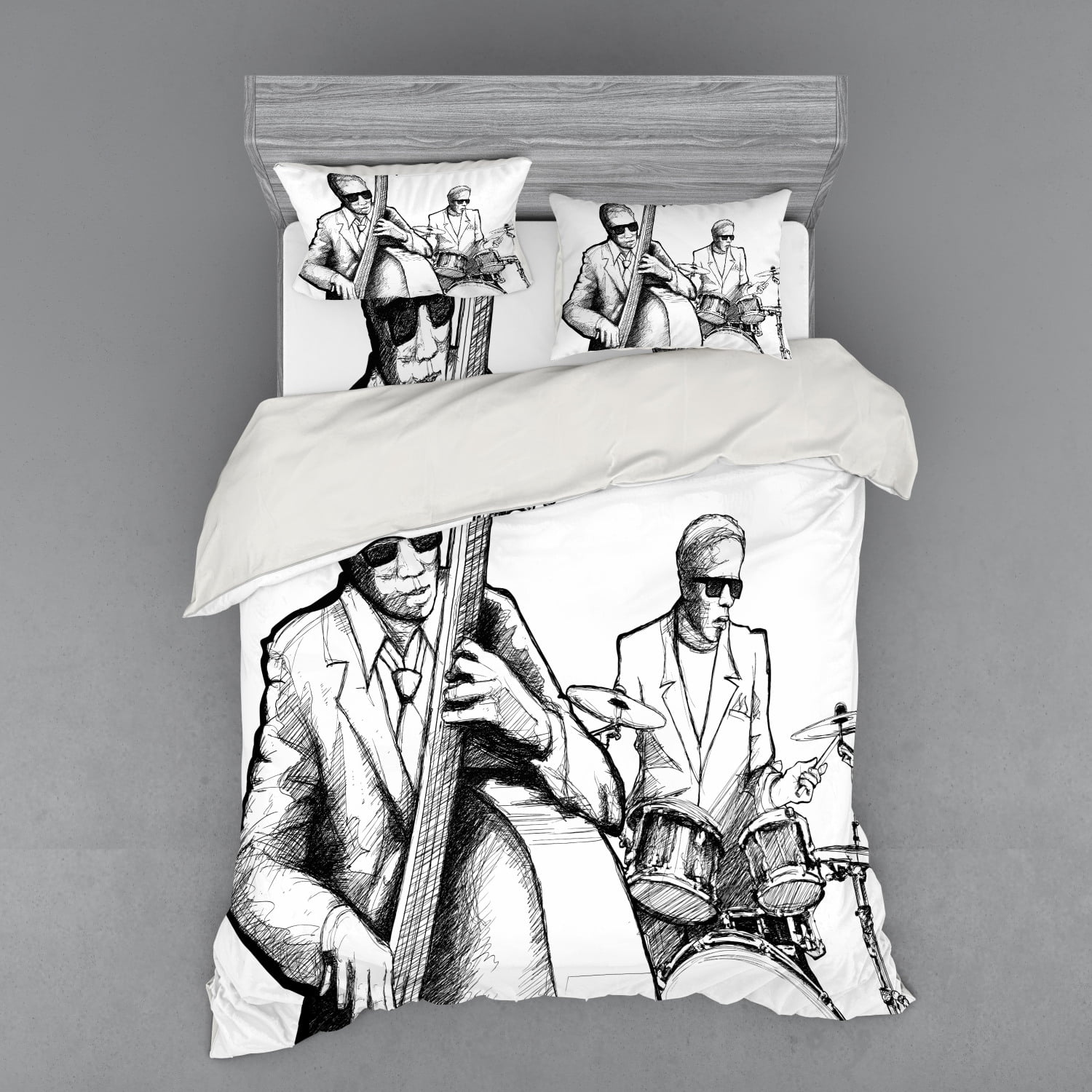 Pile of Graphic Colorful Electric Guitars Rock Music Stringed Instruments Black Coral Decorative 2 Piece Bedding Set with 1 Pillow Sham Ambesonne Popstar Party Duvet Cover Set Twin Size