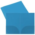 thumbnail image 1 of Unique Bargains Plastic Folders with Pockets, Letter Files Portfolio Storage Folder, Blue 6 Pack, 1 of 5