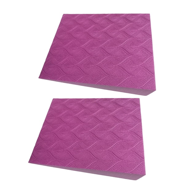 2 cuñas para sentadillas, estirador de pantorrillas, antideslizante, portátil, con rampa elevada para sentadillas Rosa