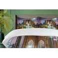 thumbnail image 4 of Ambesonne New York Duvet Cover Sets, Bridge American, 2-Queen, Purple Brown, 4 of 6