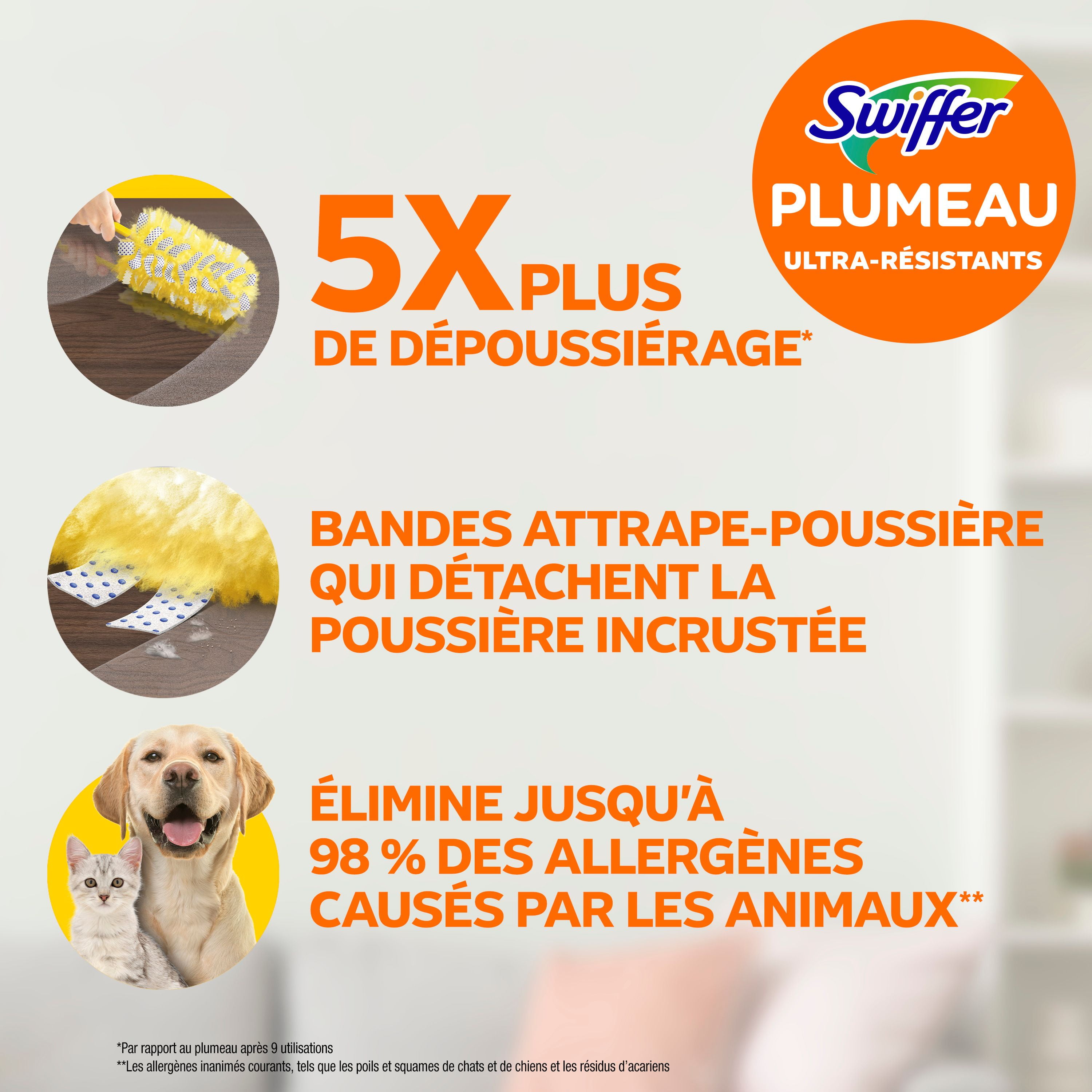 Swiffer Dusters Heavy Duty Multi-Surface Duster Refills for Cleaning, Pet, 6 Count