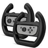 Nintendo Switch Wheel for Joy-Con Controller (Set of 4) - Racing Steering Wheel Controller Accessory Grip Handle Kit Attachment (Black) - Nintendo Switch