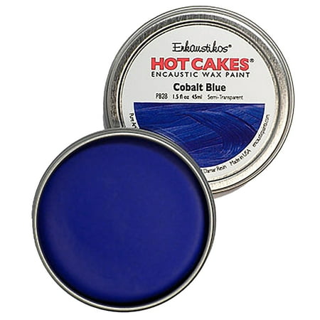 UPC: 0813043011069 | Enkaustikos Hot Cake Encaustic Wax Paint  1.5 oz. Tin  Cobalt Blue
