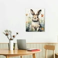 thumbnail image 3 of COMIO  Watercolor Bunny Canvas Wall Art Bunny Lover Poster Decor Animal Painting Watercolor Picture Farmhouse Wall Art Living Room Bedroom Home Artwork, 3 of 5