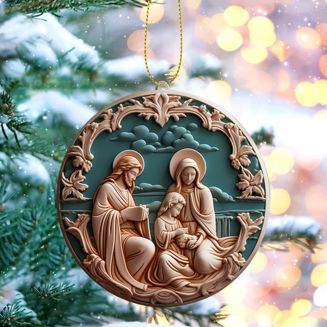 Up to 50% Off! LSLJS Acrylic Flat Christmas Tree Decoration,Cute Round Acrylic Decoration