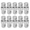 thumbnail image 1 of Conector de llave, 10 piezas Conector de llave de 3/8 pulg. Adaptador de llave de acero inoxidable Herramienta de conexión de llave de doble extremo Acabado de lujo, 1 of 8