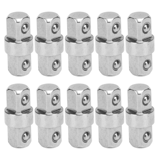 Conector de llave, 10 piezas Conector de llave de 3/8 pulg. Adaptador de llave de acero inoxidable Herramienta de conexión de llave de doble extremo Acabado de lujo