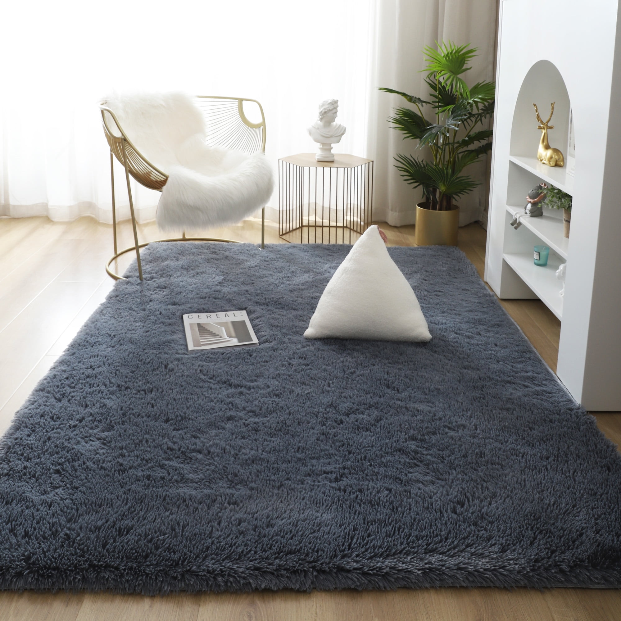 3D Area Rug Carpet 40x60cm Luxury Shaggy Carpets Floors Living Room