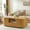 Brown, variant on Deiokin 46.5" Modern Oval Coffee Table with Hidden Compartments & Drawers