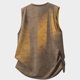 thumbnail image 4 of Ceisia Men's Relaxed Fit Vintage Washed Tie-Dye Sleeveless Tank Top Mini V-Neck Casual Shirt Coffee M Gifts, 4 of 5