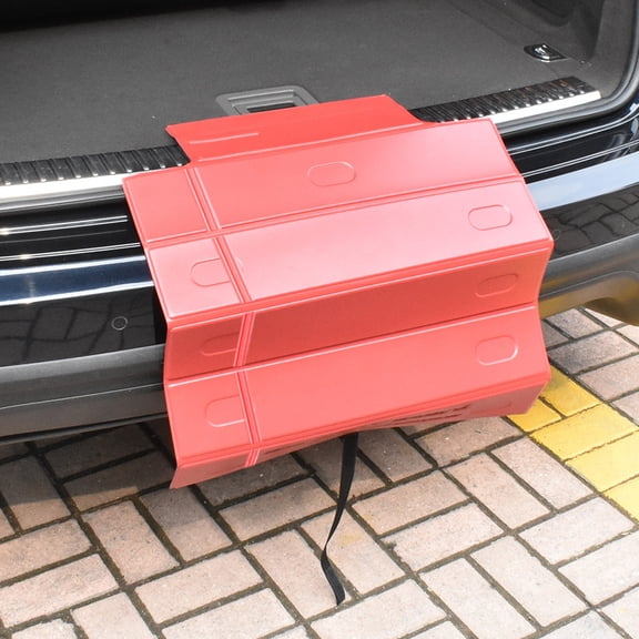 Foldable Dog Steps Stairs, Plastic Pet Ramp Stair for Large Medium Dogs, Portable Car Dog Ladder for Vehicle Bed Access