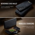 thumbnail image 4 of ELEHOLD Magnetic Detachable Wallet Case for Samsung Galaxy S25, Shockproof Faux Leather Stand RFID Card Slots Detachable Mag-Safe Magnetic Case Cover,Removable Back Shell,Black, 4 of 12