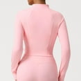 thumbnail image 7 of Yoga Sportswear for Women Zip up Jacket Lightweight Slim Fit Running Tops Pink M, 7 of 7
