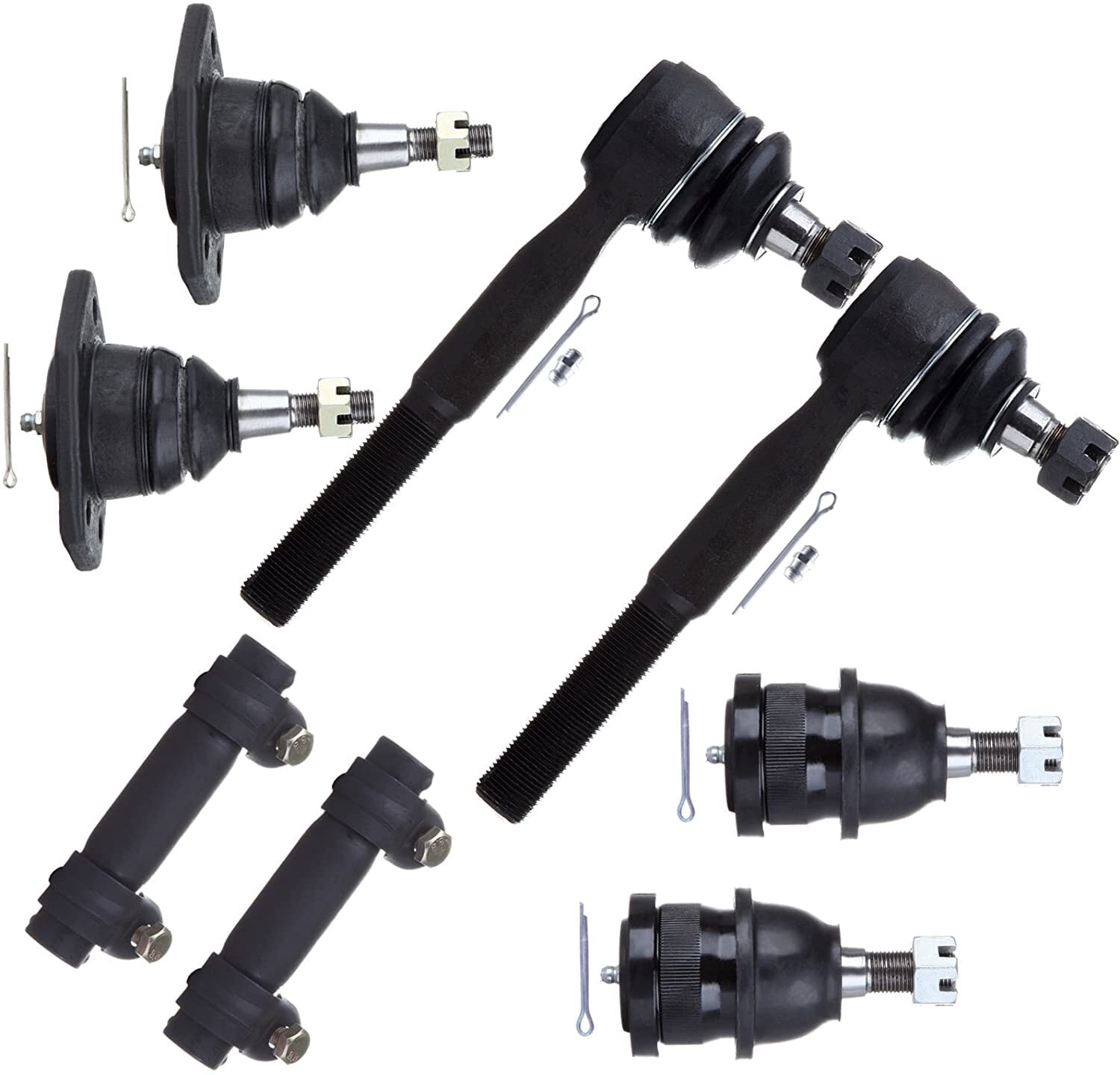 Fits 1975-1986 Chevrolet K10 Brand 8x Upper Lower Ball Joint Tie Rod End