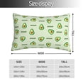 thumbnail image 2 of Fuzoiu Green Avocado Print Pillow Case with Hidden Zipper,Pillow Covers,Soft and Comfortable Pillowcase-20"x30", 2 of 6