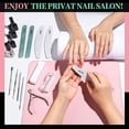 thumbnail image 6 of Manicure Kit, Nail Files 100/180, Cuticle Nippers, Nail Buffer Block, Cuticle Pusher, Cuticle Peeler, Ingrown Toenail Tool, Toenail File, Nail Care Kit, Nail Tools for Manicure, White, 6 of 8