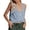 Light Blue Tank Tops, variant on Women Casual Layered O-Neck Ruffle Button Front Tank Tops Blouse Summer Sleeveless Solid Color Comfort Versatile Ladies Camisole