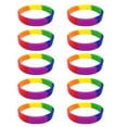 thumbnail image 2 of 10pcs de Caucho de Silicona en Blanco Elástico Adultos Fiesta iris Zulema Pulsera de silicona, 2 of 8