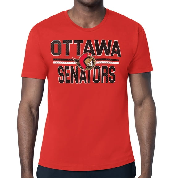 Men's Starter Red Ottawa Senators Mesh Look Team Name T-Shirt