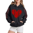 thumbnail image 3 of VBARHMQRT Matching Hoodies Sweatshirt for Women Hoodies Trendy Graphic Print Drawstring Pullover Hooded Tops Fall Loose Long Sleeve Blouse with Pocket, 3 of 5