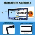 thumbnail image 4 of Moon Phases License Plate Frame Starry Sky Forest Moon License Plate Holder for Front and Rear Car Tags Stainless Steel Funny Car Decoration with Screws 6.3 X 12.2 in, 4 of 12