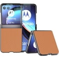 thumbnail image 1 of Motorola Razr 40 Ultra Étui en Fibre de Carbone PU avec 2 Protecteurs d'Écran/2 Protecteurs d'Objectif Coque Antichoc Compatible avec Razr 40 Ultra, 1 of 2