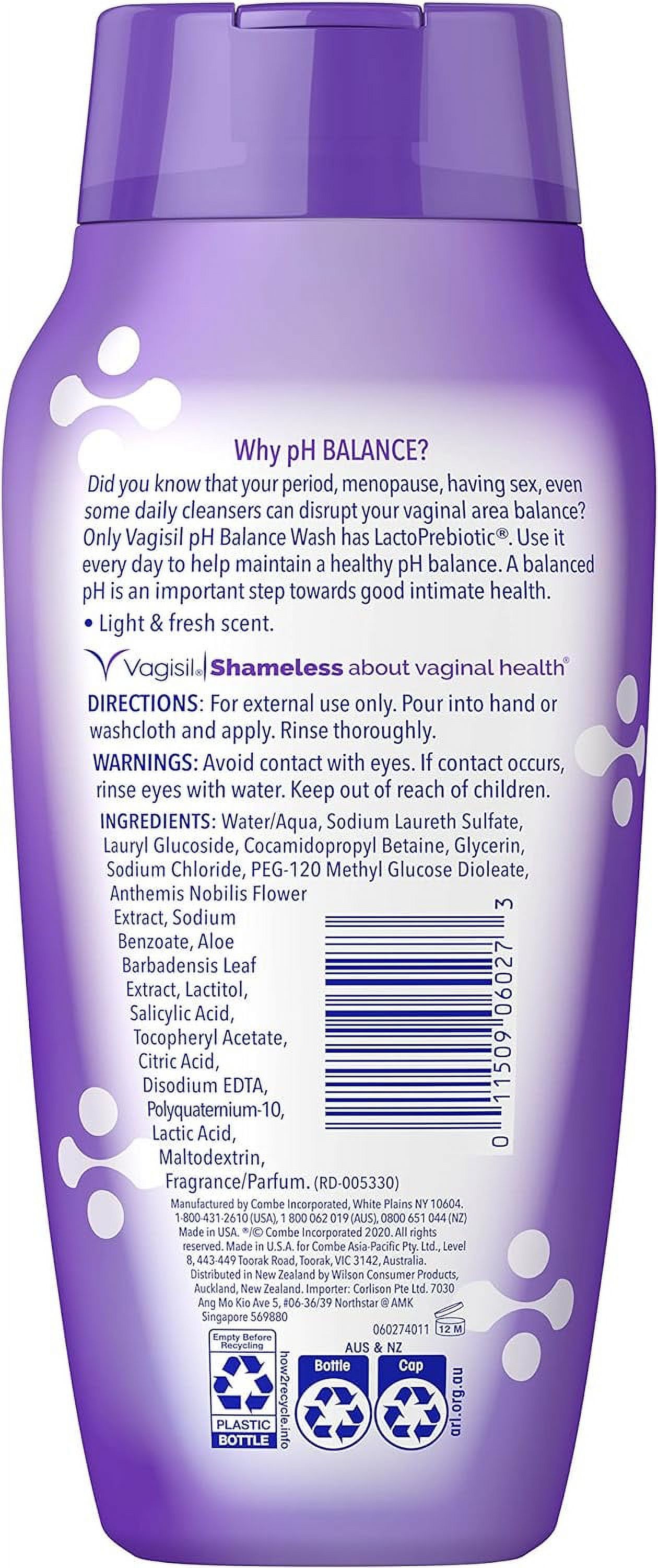 Vagisil PH Balance Daily Intimate Vaginal Feminine Wash, 12 oz, 3 Pack - image 2 of 8